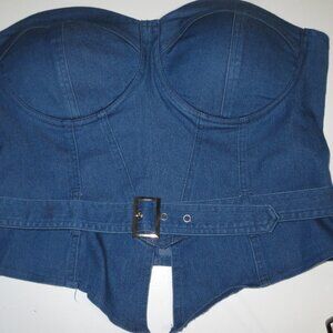 Say What Denim Bustier Size Medium